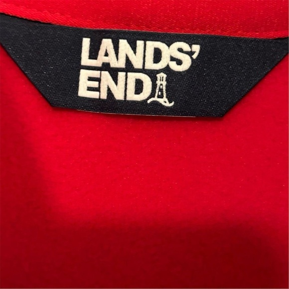 Lands' End Women's Plus 3X Red Fleece Vest Full Zip Sleeveless New - Picture 4 of 8